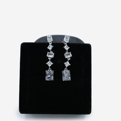 Aanura Multi-Cut Drop Earrings in 925 Silver
