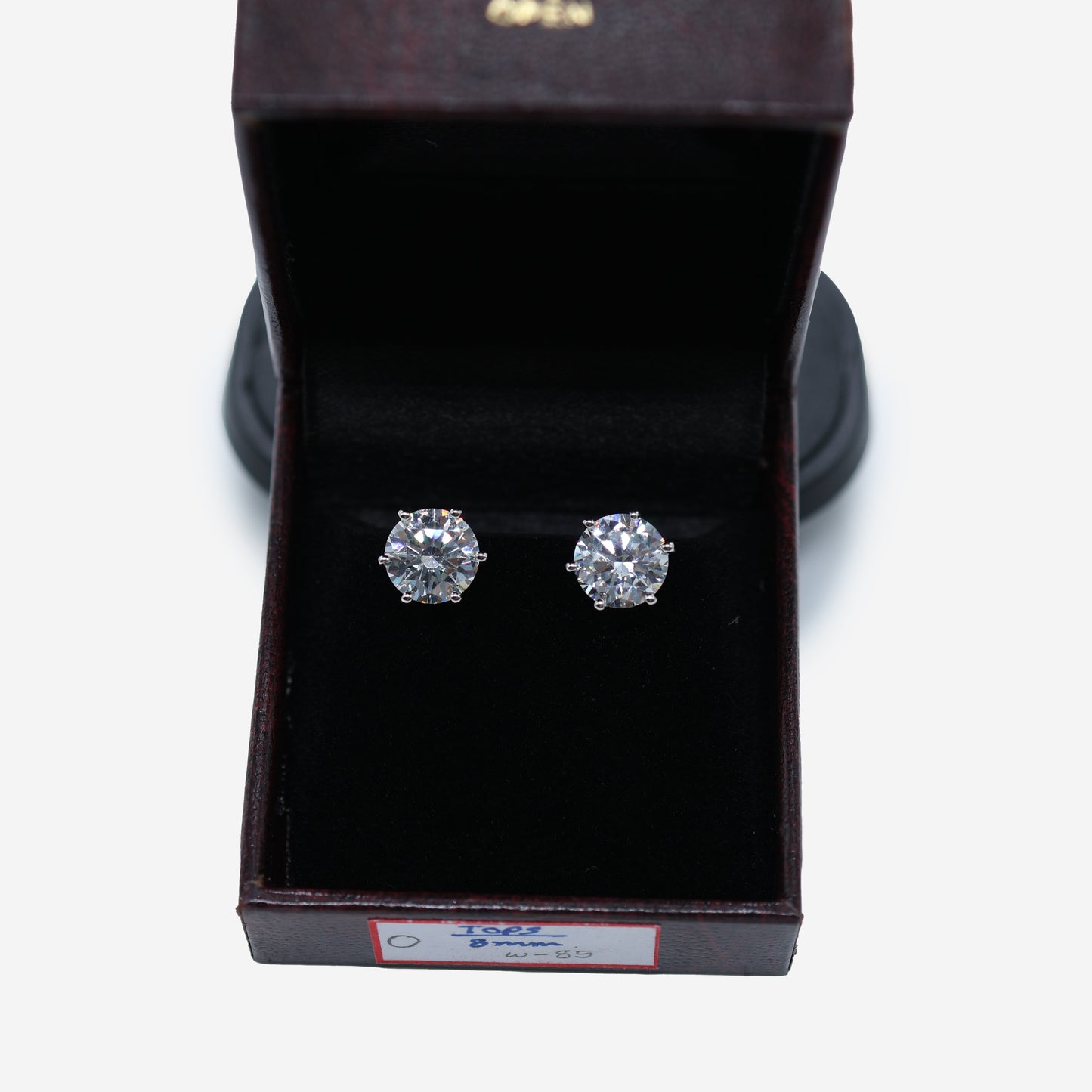 Aanura Classic Round Solitaire Earrings in 925 Silver