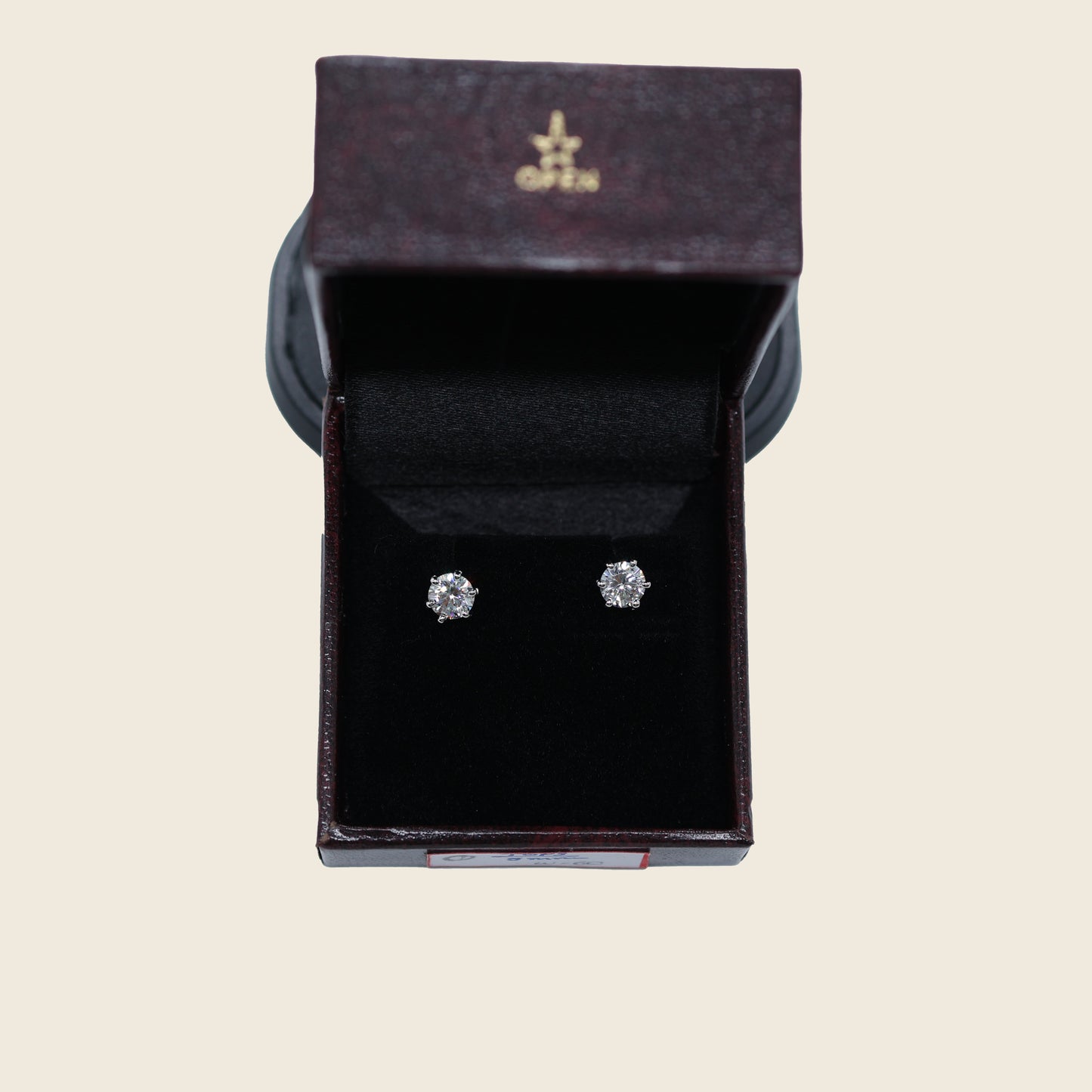 Aanura Petite Round Solitaire Earrings in 925 Silver