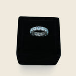 Aanura Cushion-Cut Eternity Band in 925 Silver