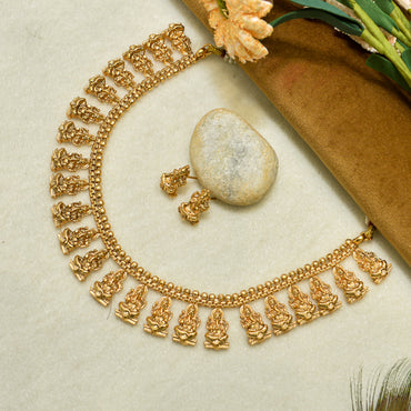 Aanura Antique Temple Goddess Choker Necklace Set
