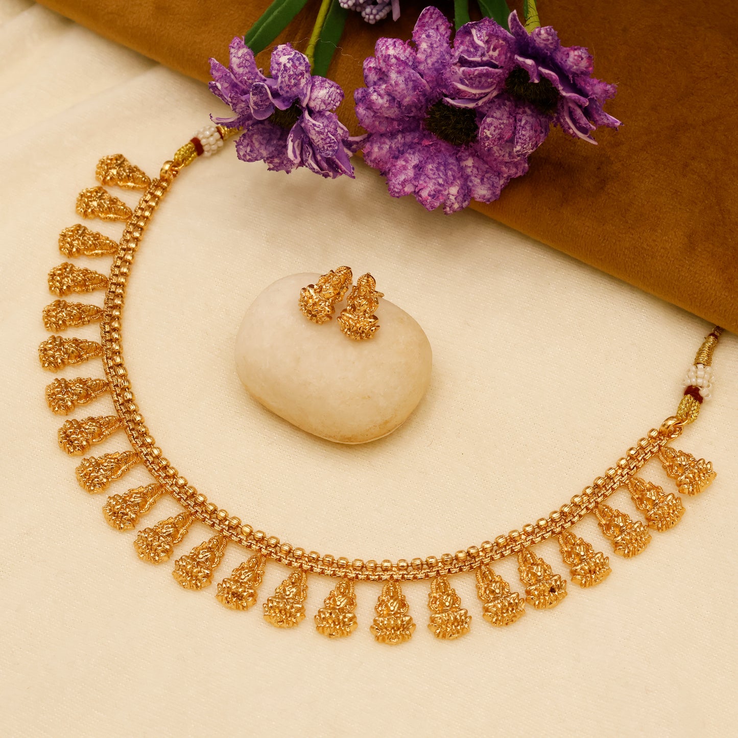 Aanura Antique Temple Goddess Choker Necklace Set