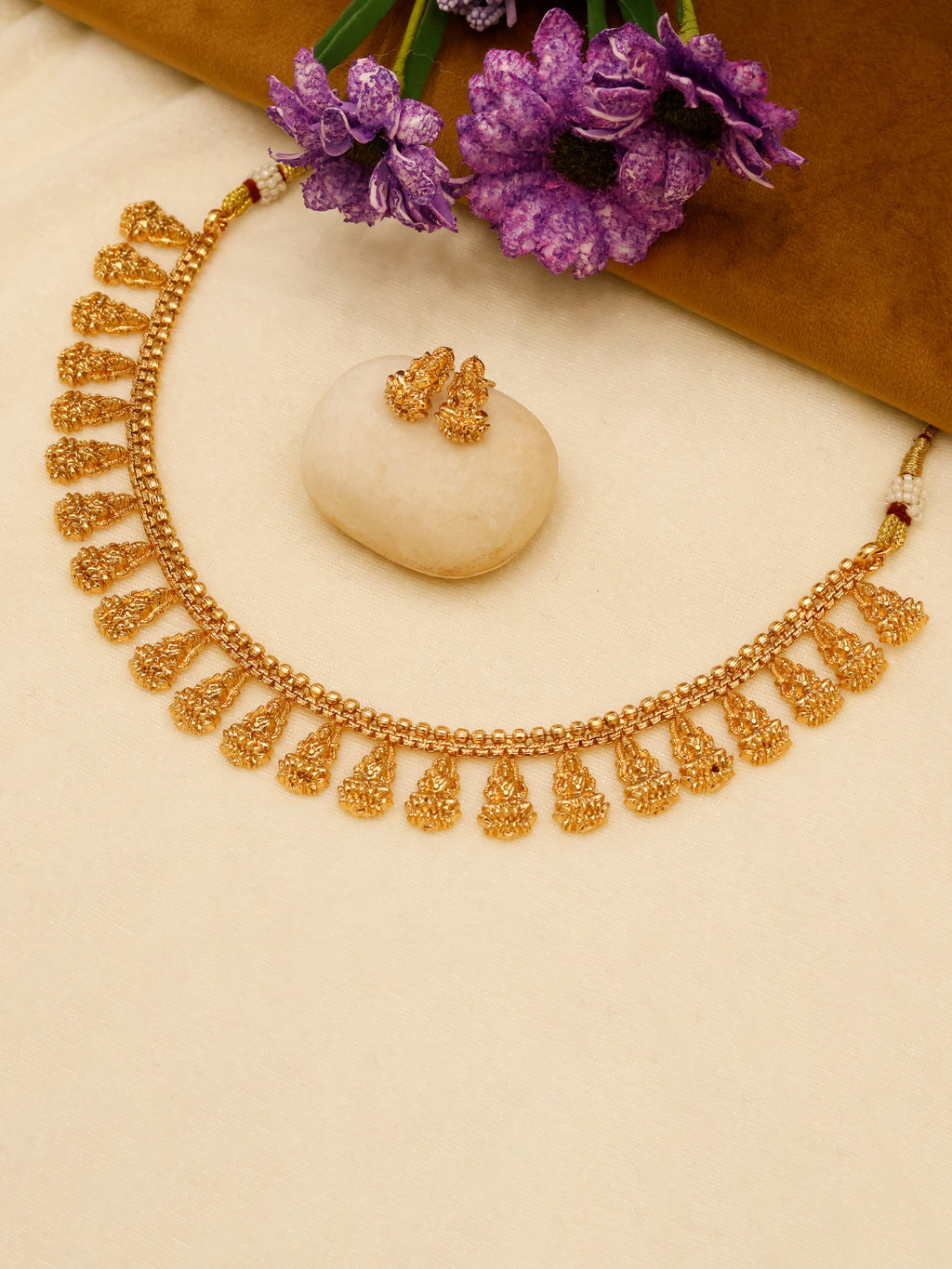 Aanura Antique Temple Goddess Choker Necklace Set