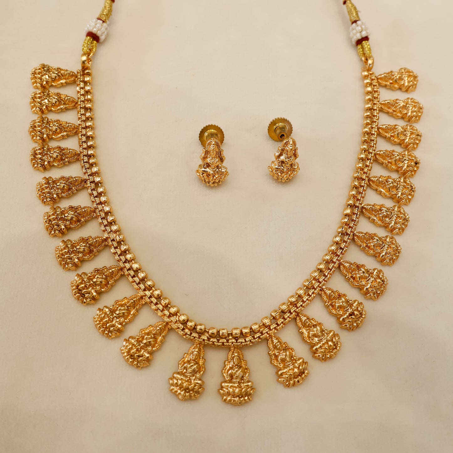 Aanura Antique Temple Goddess Choker Necklace Set