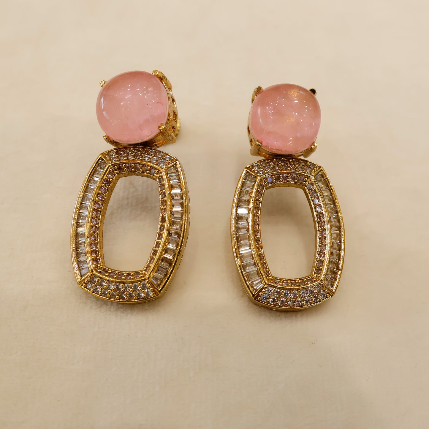 Aanura Gold-Plated Purple Stone Necklace Set