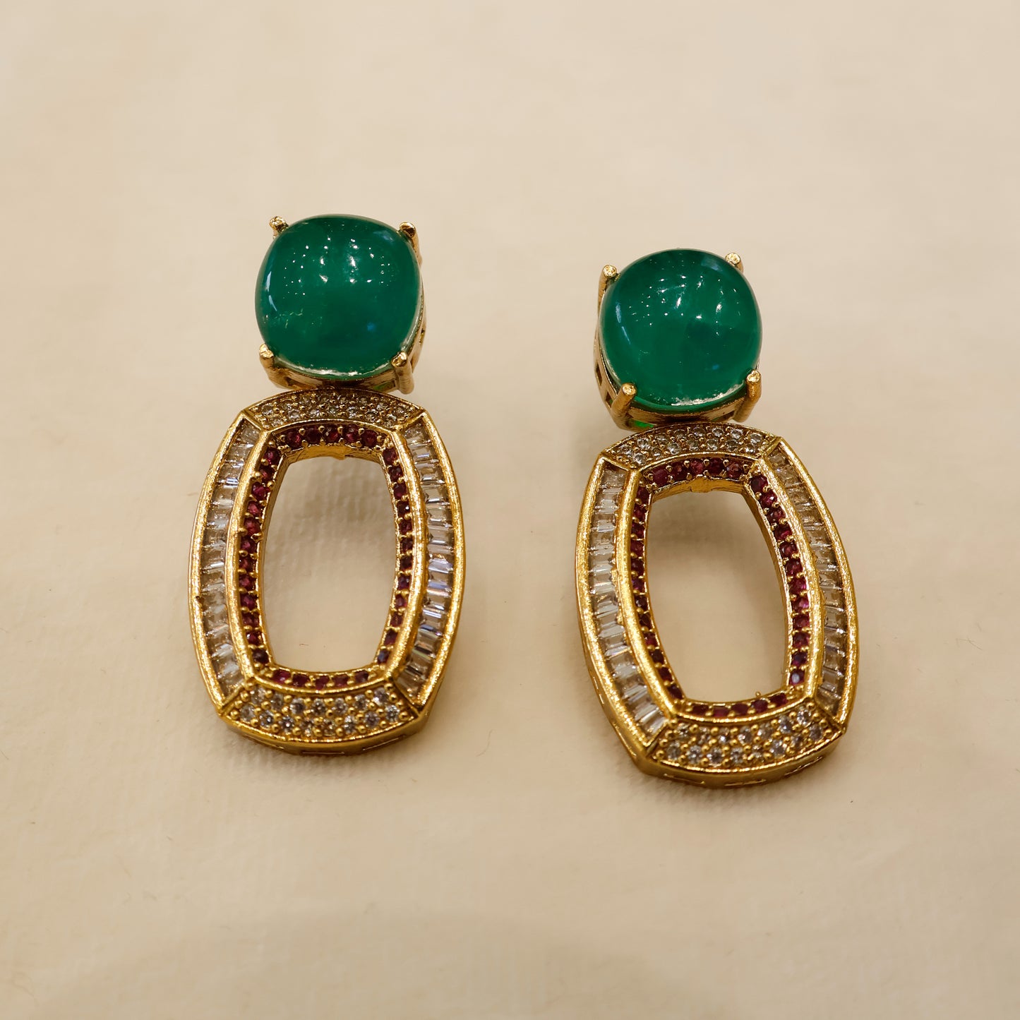 Aanura Gold-Plated Purple Stone Necklace Set