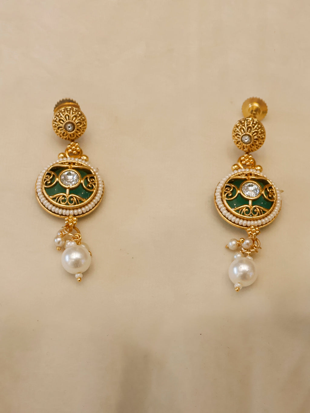 Aanura Gold-Plated Layered Necklace & Earrings Set