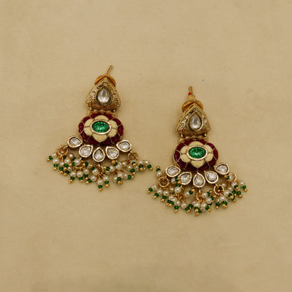 Aanura Royal Antique Choker Necklace with Earrings