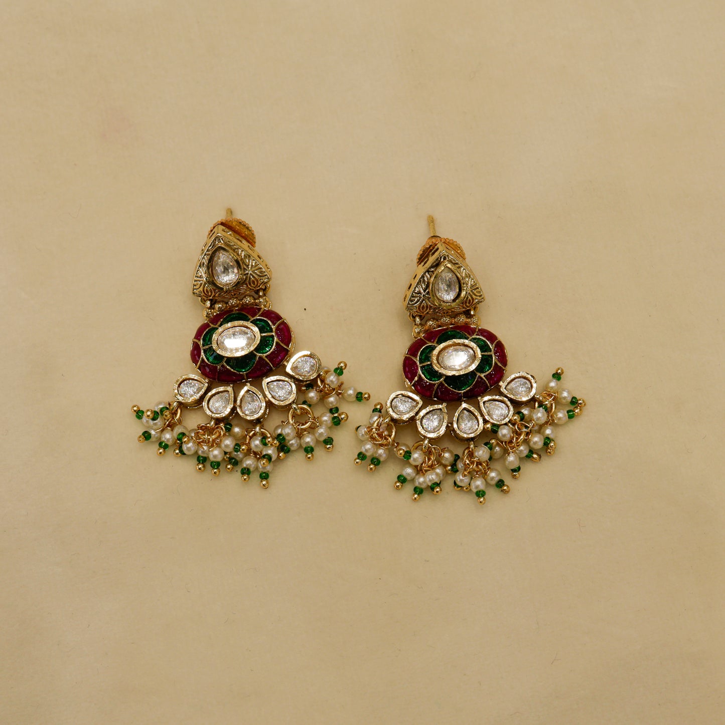 Aanura Royal Antique Choker Necklace with Earrings