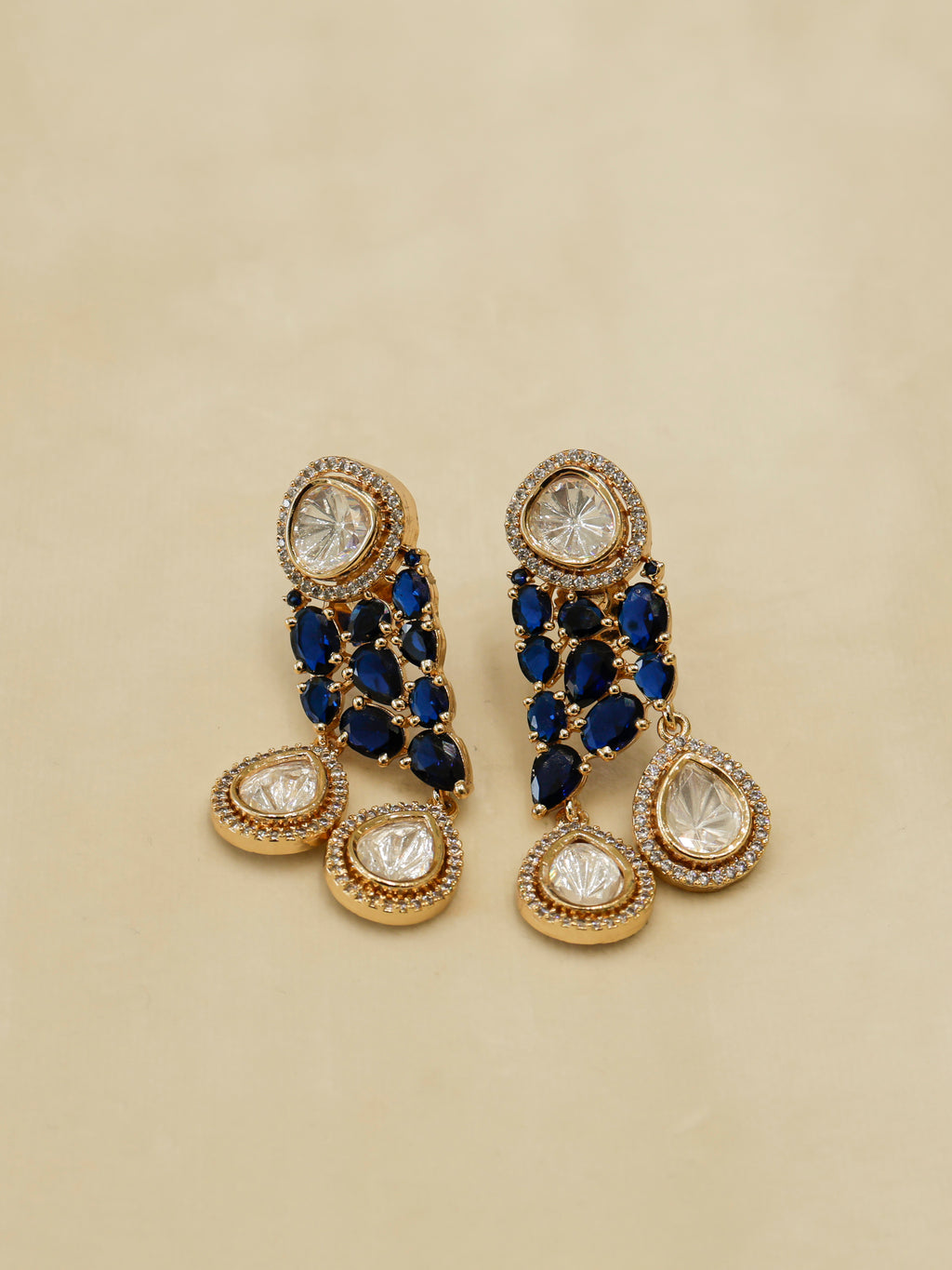 Aanura Ruby & Kundan Long Pendant Necklace Set with Earrings