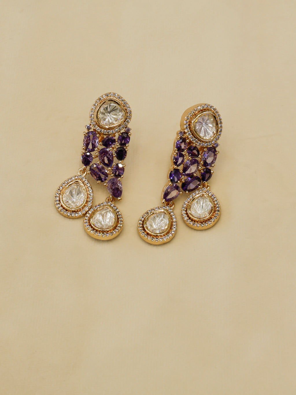 Aanura Ruby & Kundan Long Pendant Necklace Set with Earrings