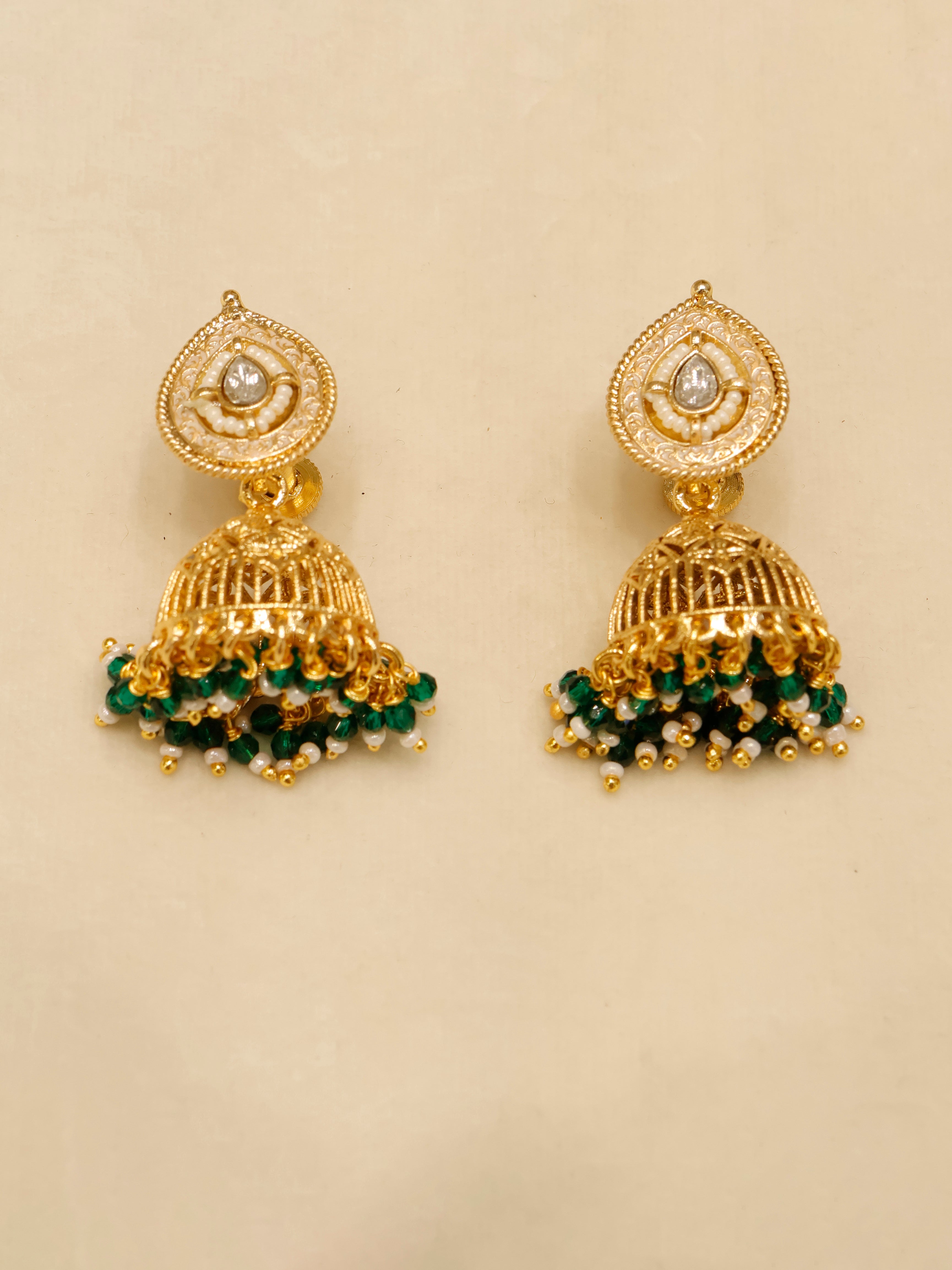 Aanura Antique Kundan Choker Necklace & Earrings