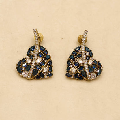 Aanura Green Leaf Pendant Necklace & Earrings