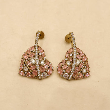 Aanura Green Leaf Pendant Necklace & Earrings