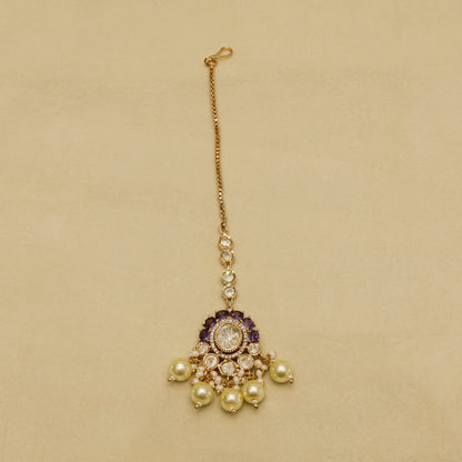 Aanura Pearl Kundan Bridal Necklace Set