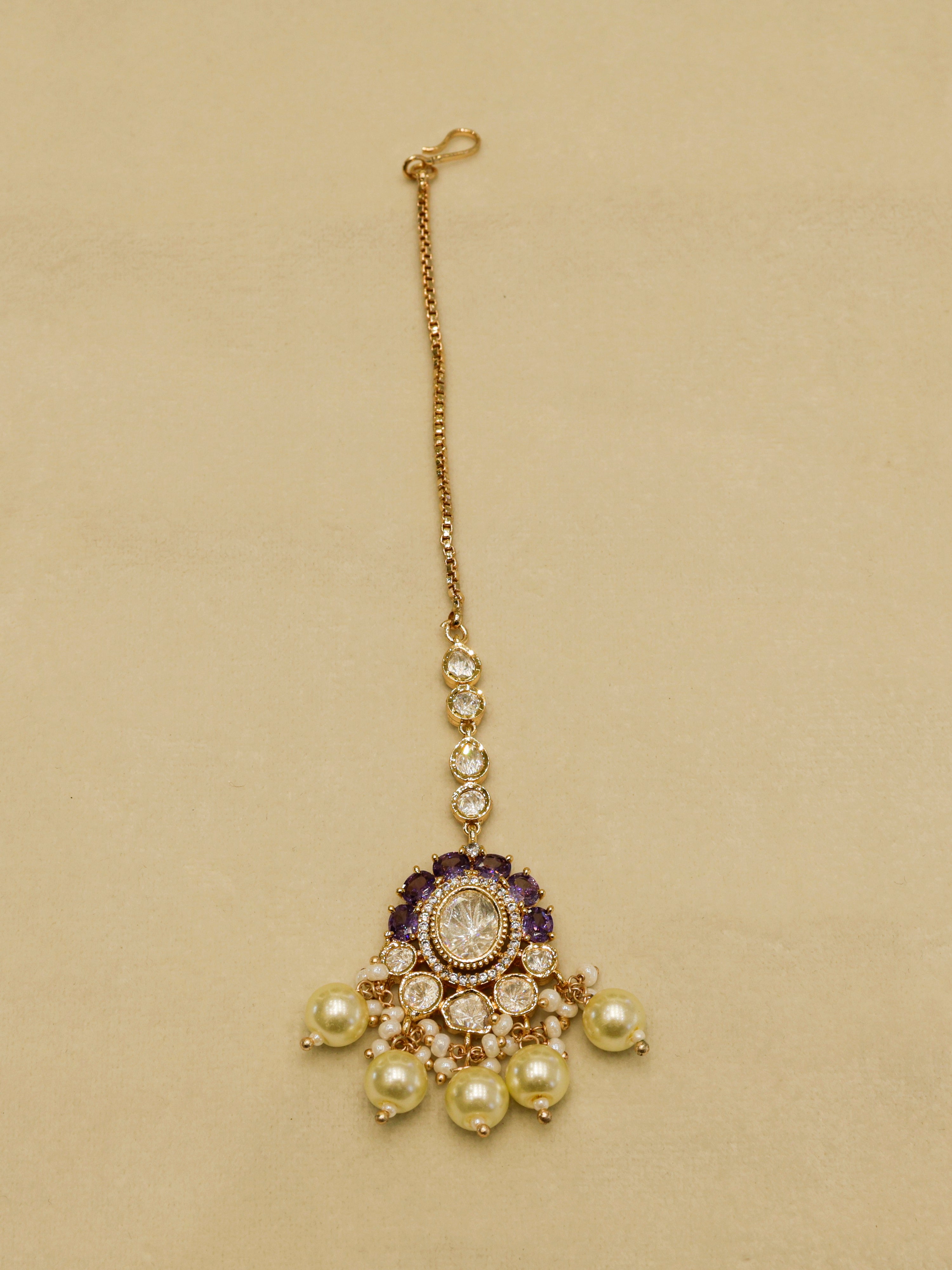Aanura Pearl Kundan Bridal Necklace Set