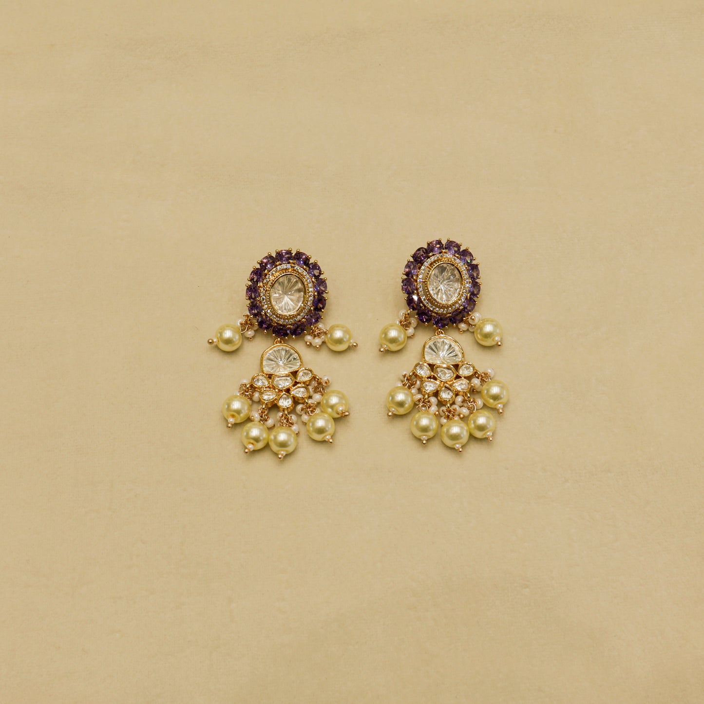 Aanura Pearl Kundan Bridal Necklace Set