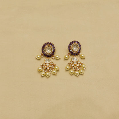 Aanura Pearl Kundan Bridal Necklace Set