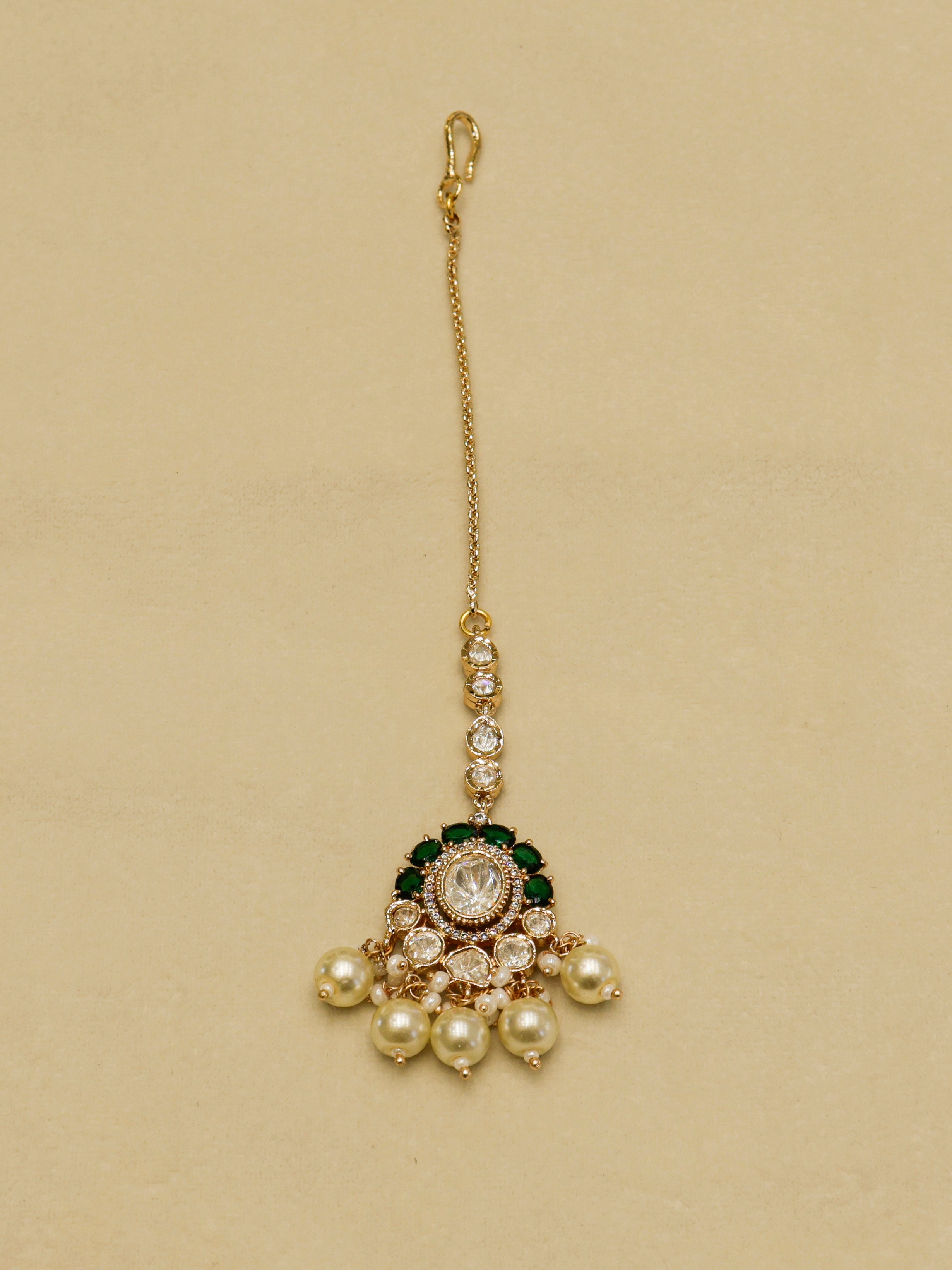 Aanura Pearl Kundan Bridal Necklace Set