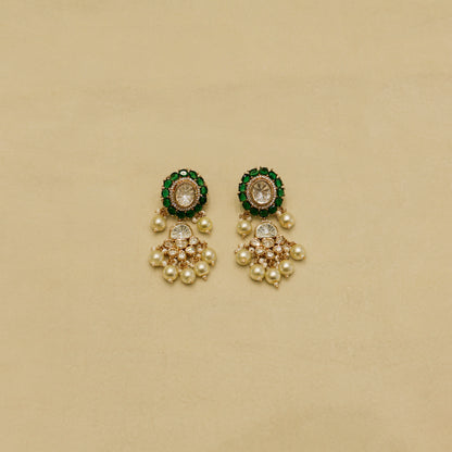 Aanura Pearl Kundan Bridal Necklace Set