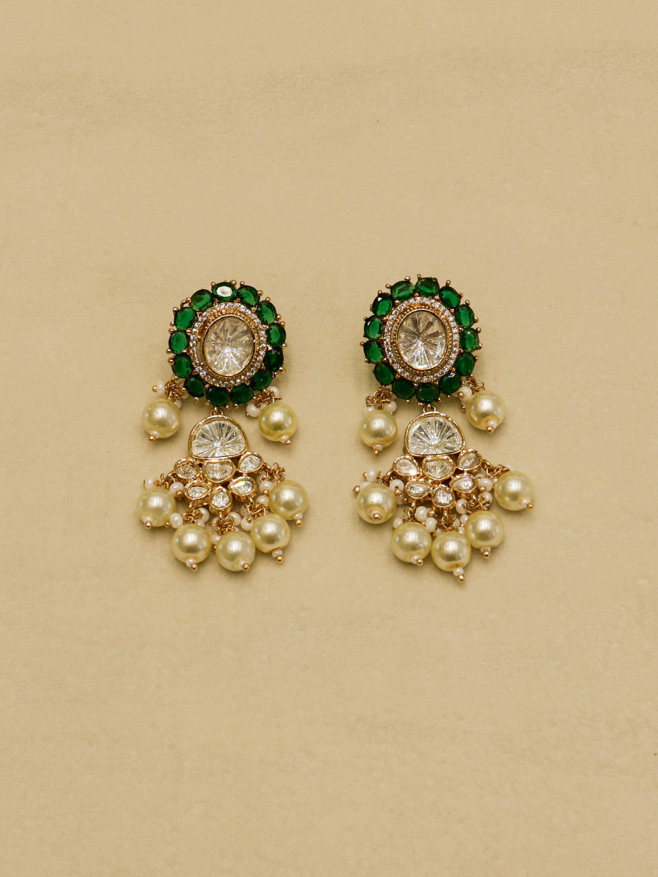 Aanura Pearl Kundan Bridal Necklace Set
