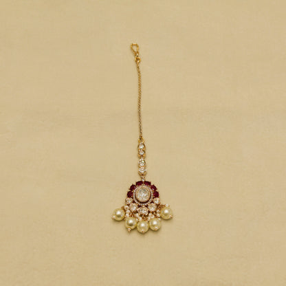 Aanura Pearl Kundan Bridal Necklace Set