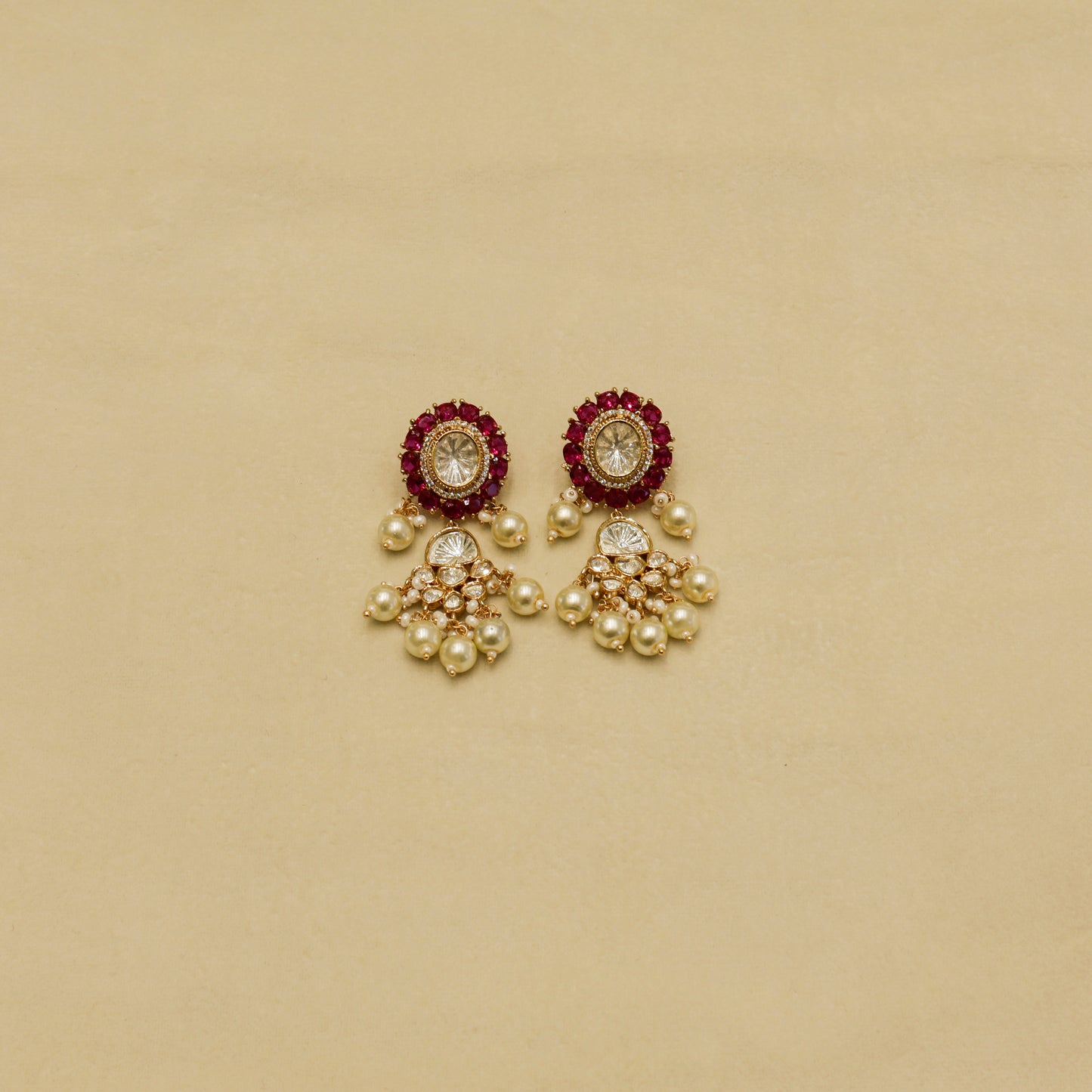 Aanura Pearl Kundan Bridal Necklace Set