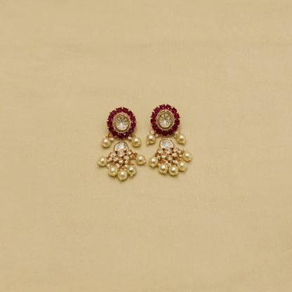 Aanura Pearl Kundan Bridal Necklace Set