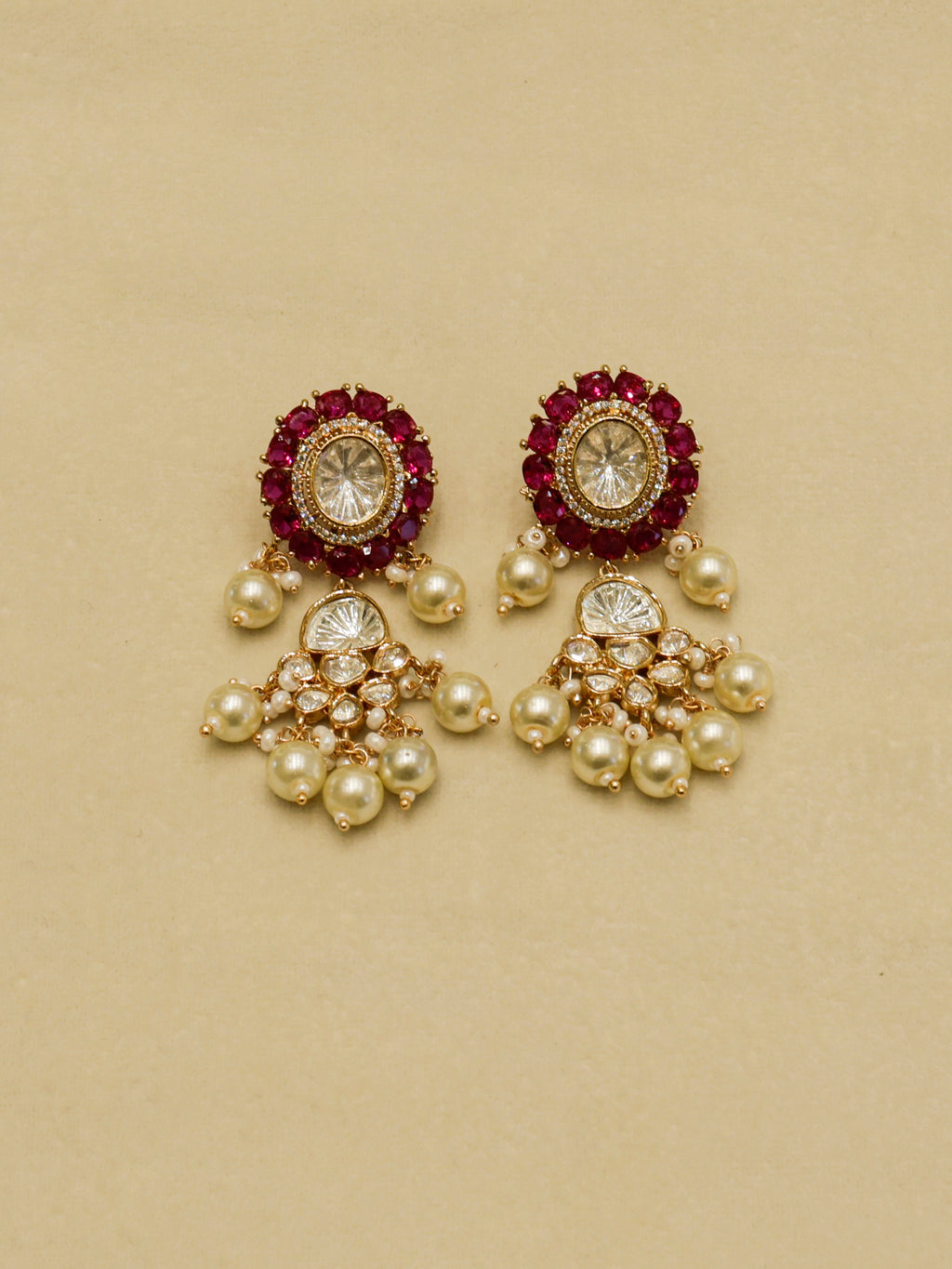 Aanura Pearl Kundan Bridal Necklace Set