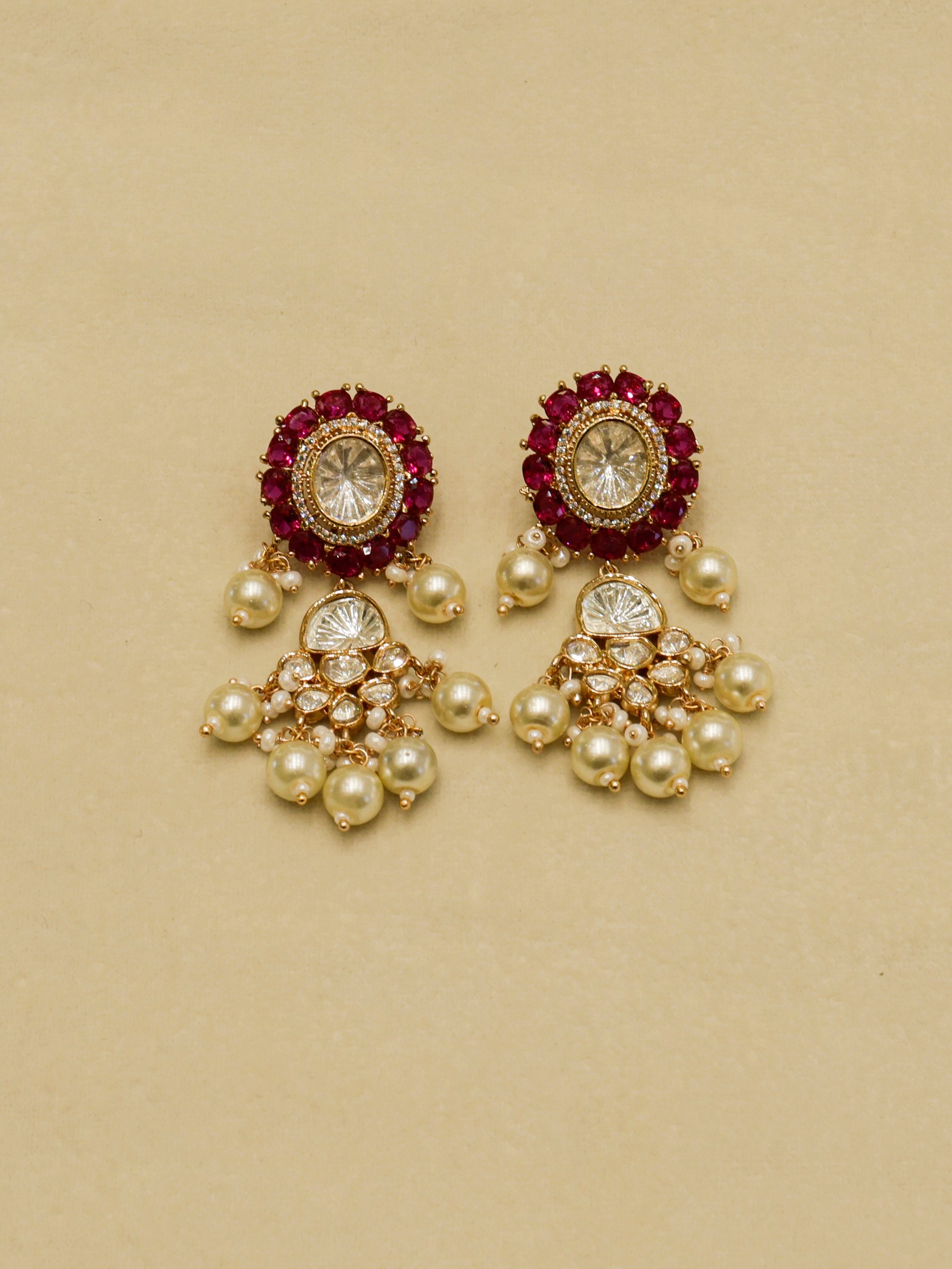 Aanura Pearl Kundan Bridal Necklace Set