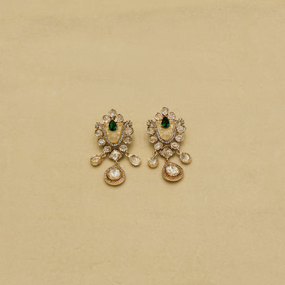 Aanura White Stone Drop Necklace Set