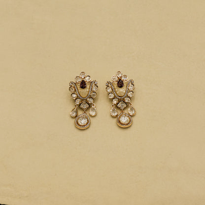 Aanura White Stone Drop Necklace Set