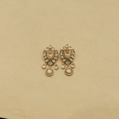 Aanura White Stone Drop Necklace Set