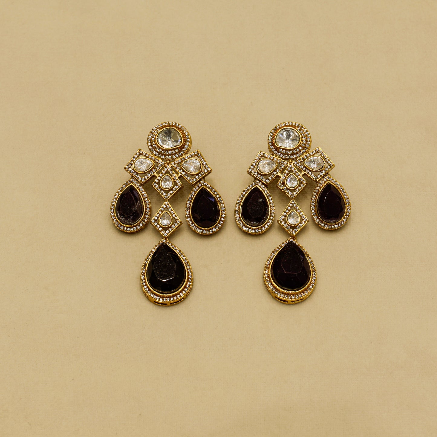 Aanura Grand Red Bridal Necklace with Kundan Embellishments