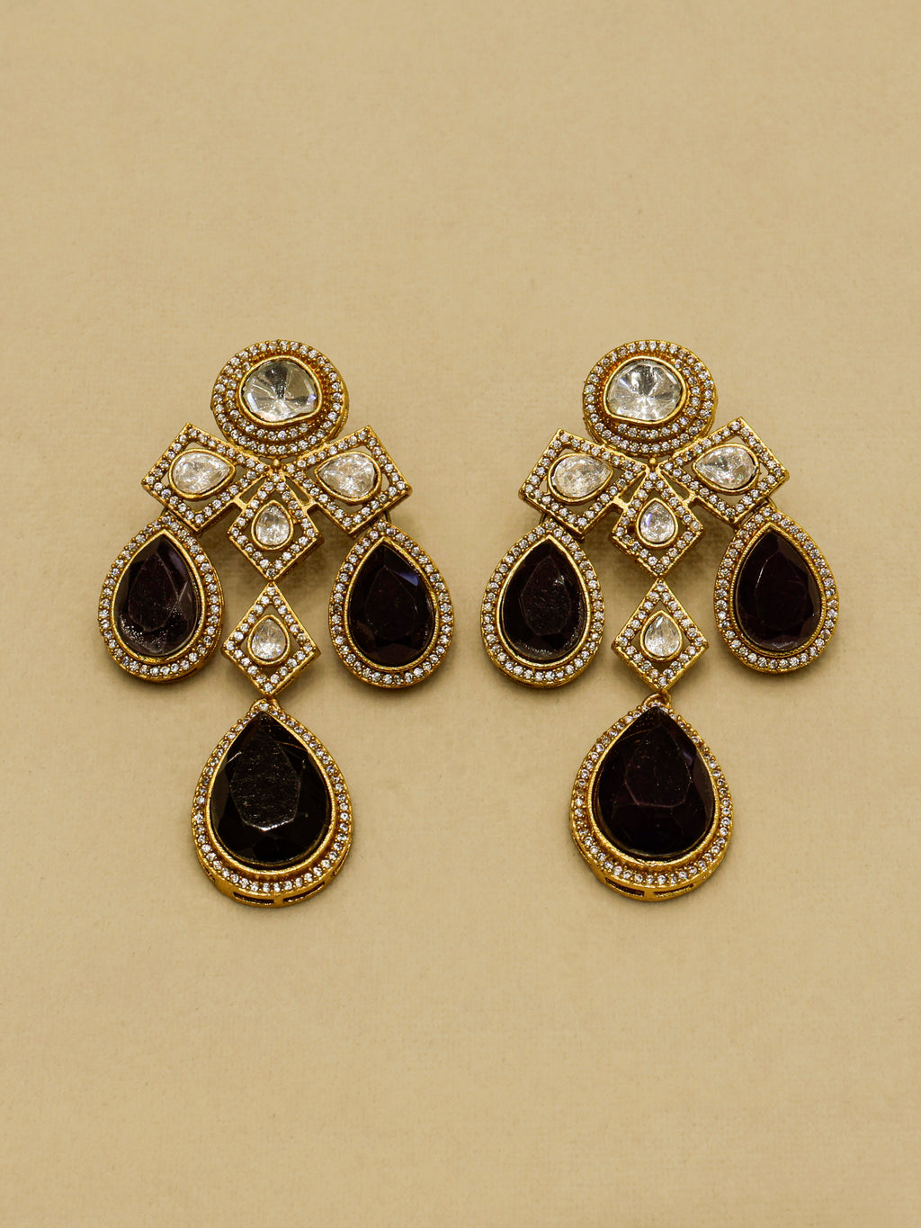 Aanura Grand Red Bridal Necklace with Kundan Embellishments