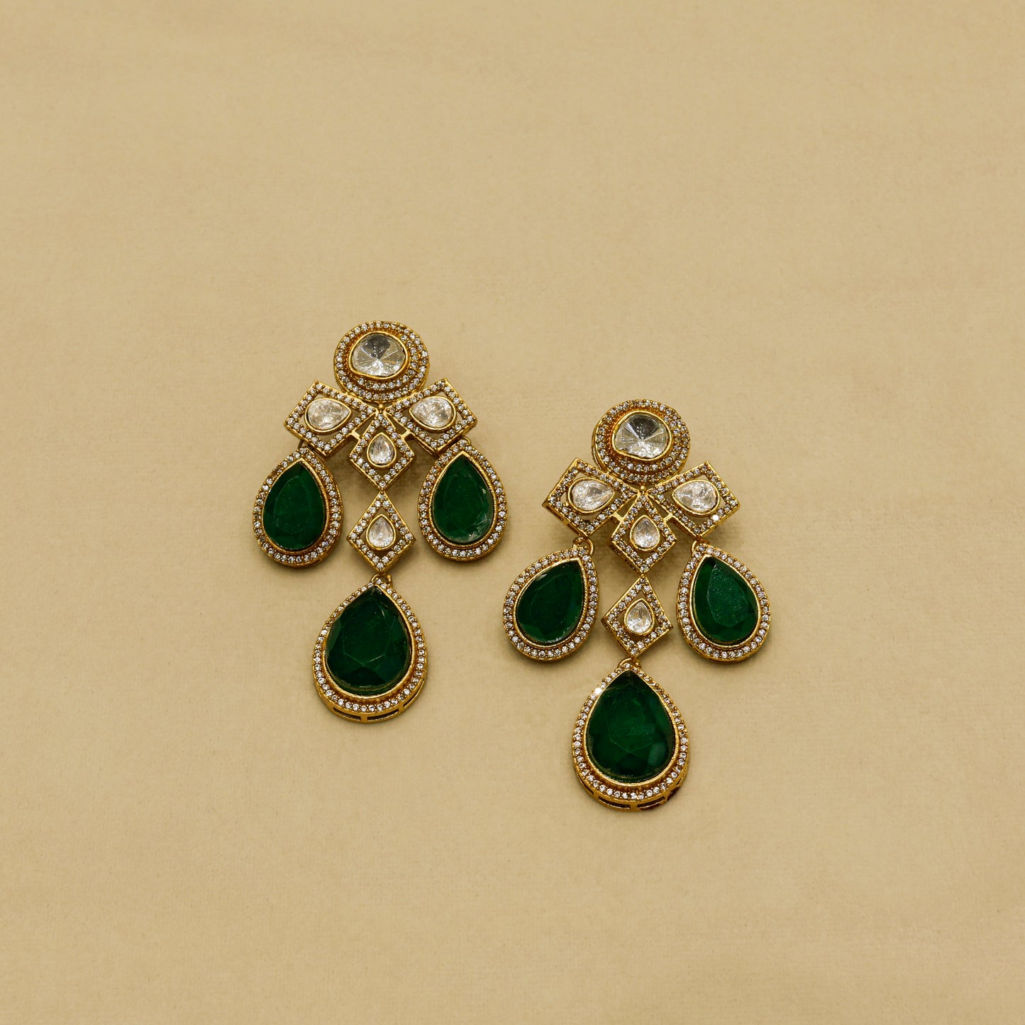 Aanura Grand Red Bridal Necklace with Kundan Embellishments