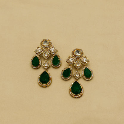 Aanura Grand Red Bridal Necklace with Kundan Embellishments