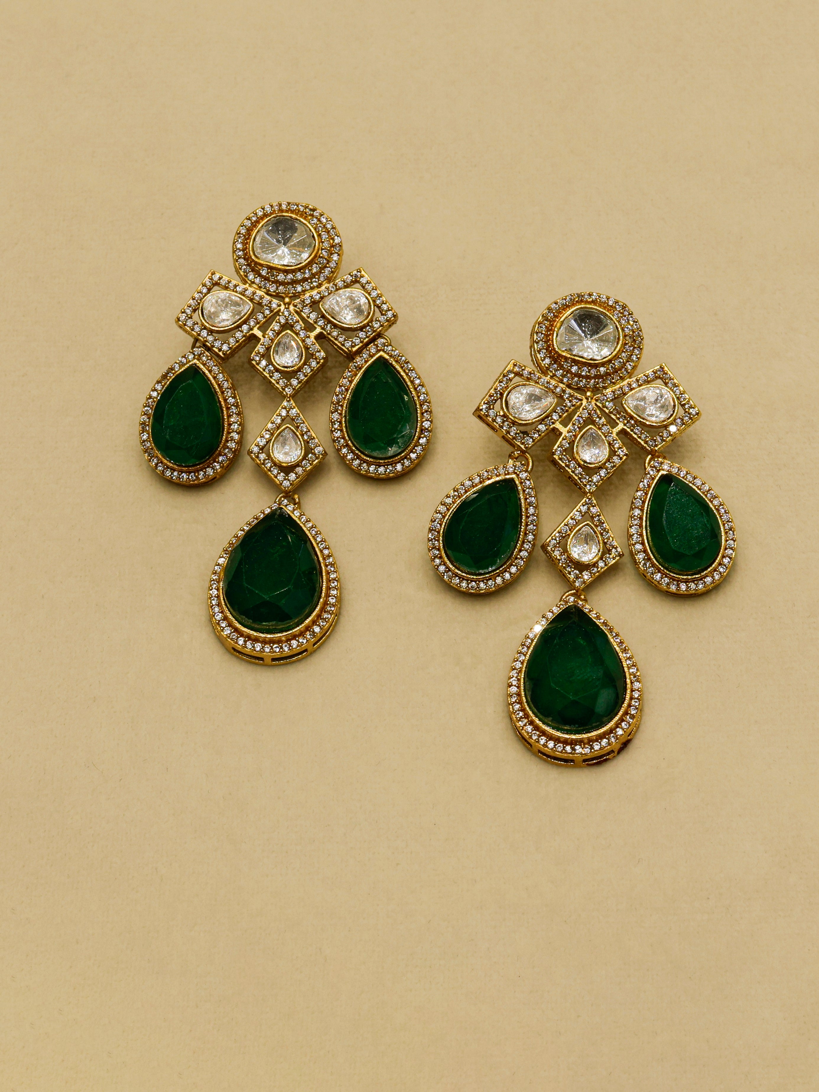 Aanura Grand Red Bridal Necklace with Kundan Embellishments