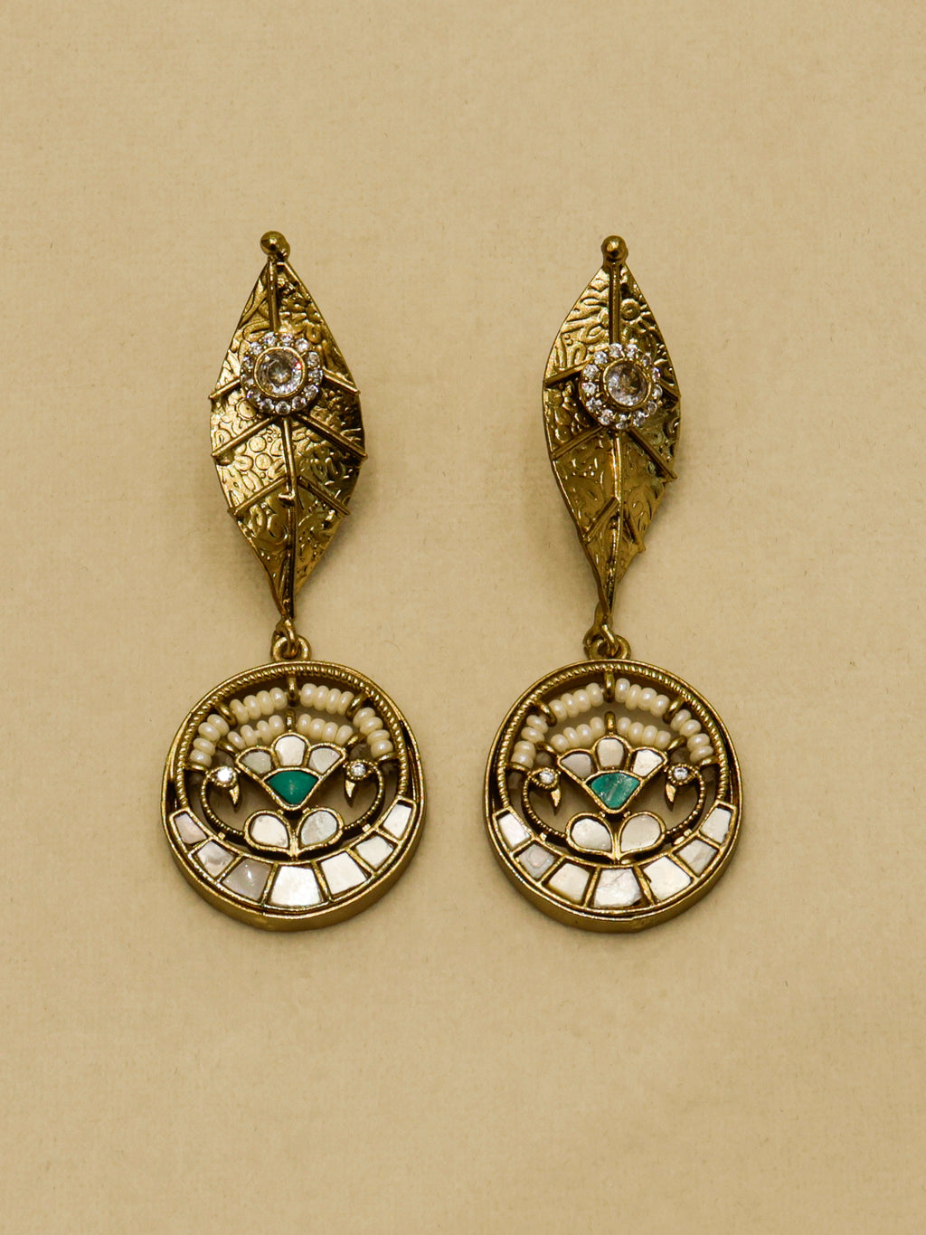 Aanura Antique Statement Pendant Necklace & Earrings