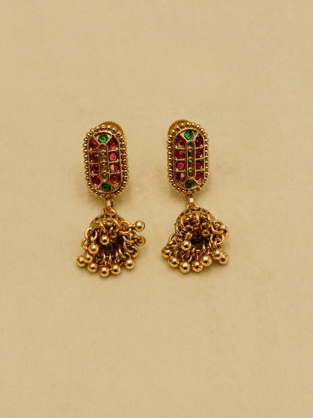 Aanura Multi-Strand Pearl Necklace with Kundan Earrings