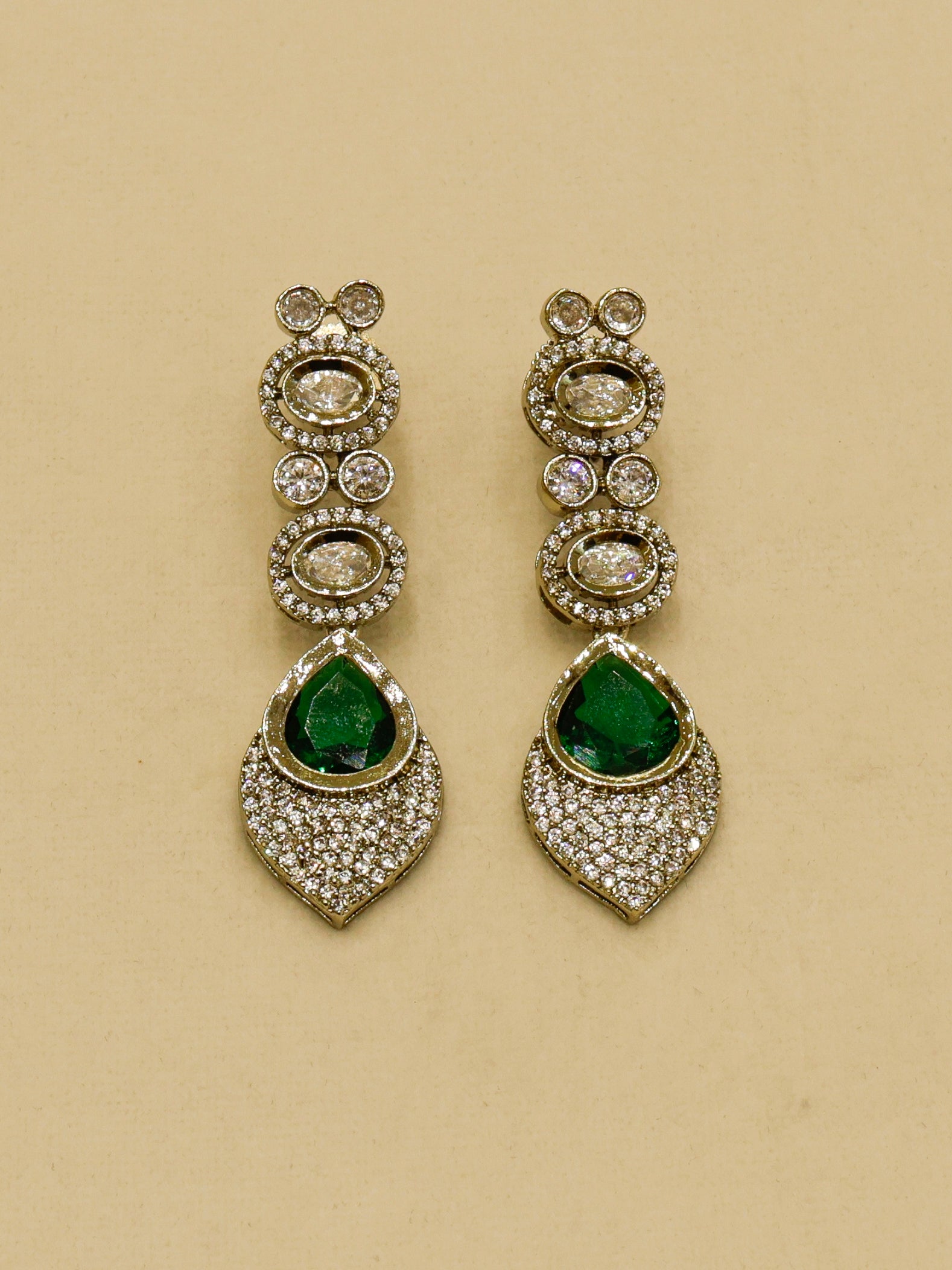Aanura Lavender Drop Kundan Necklace Set with Earrings