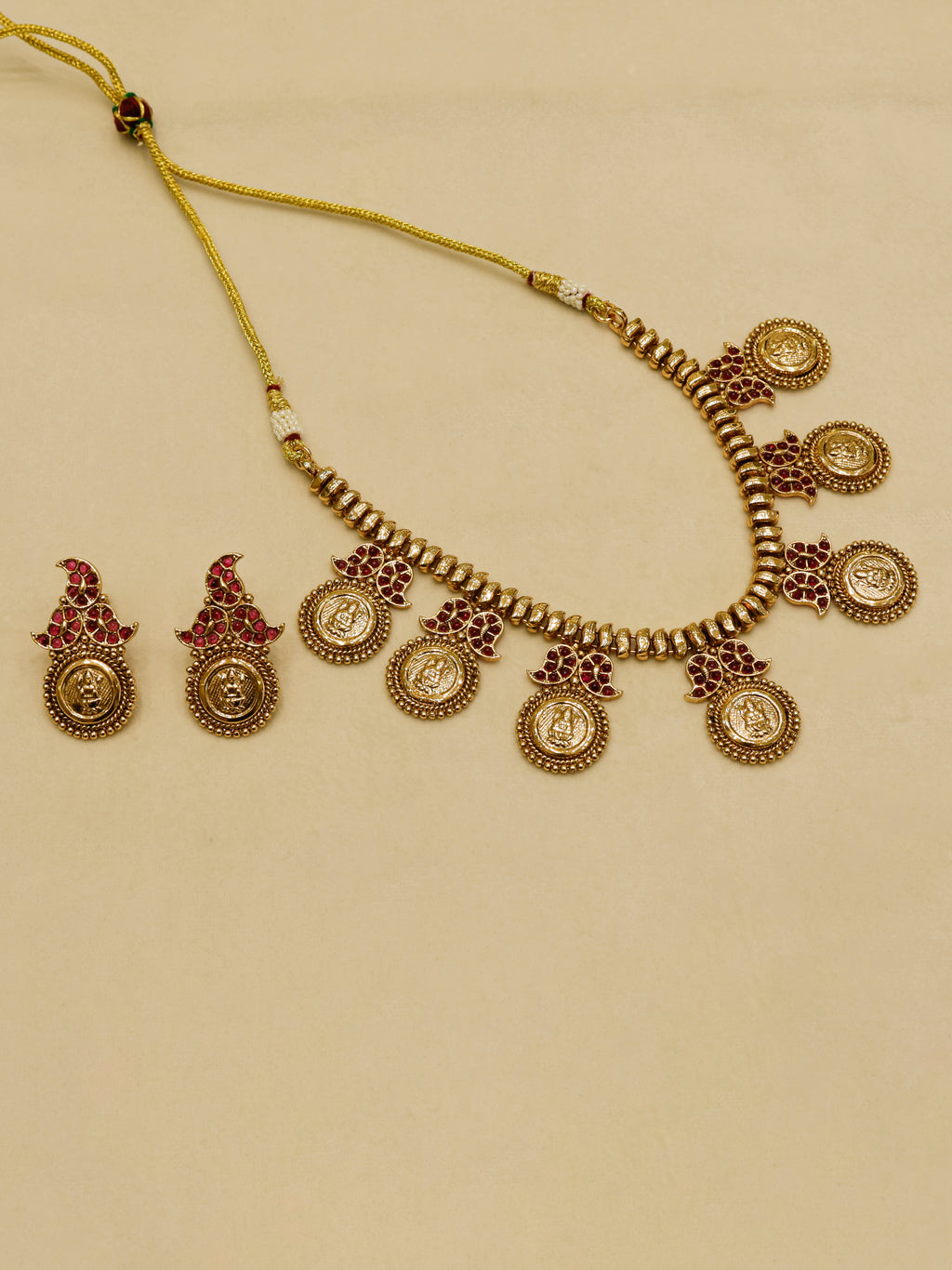 Aanura Temple Coin Choker Necklace