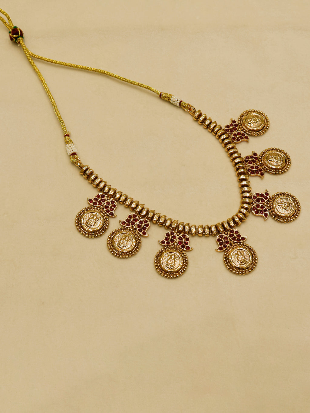 Aanura Temple Coin Choker Necklace