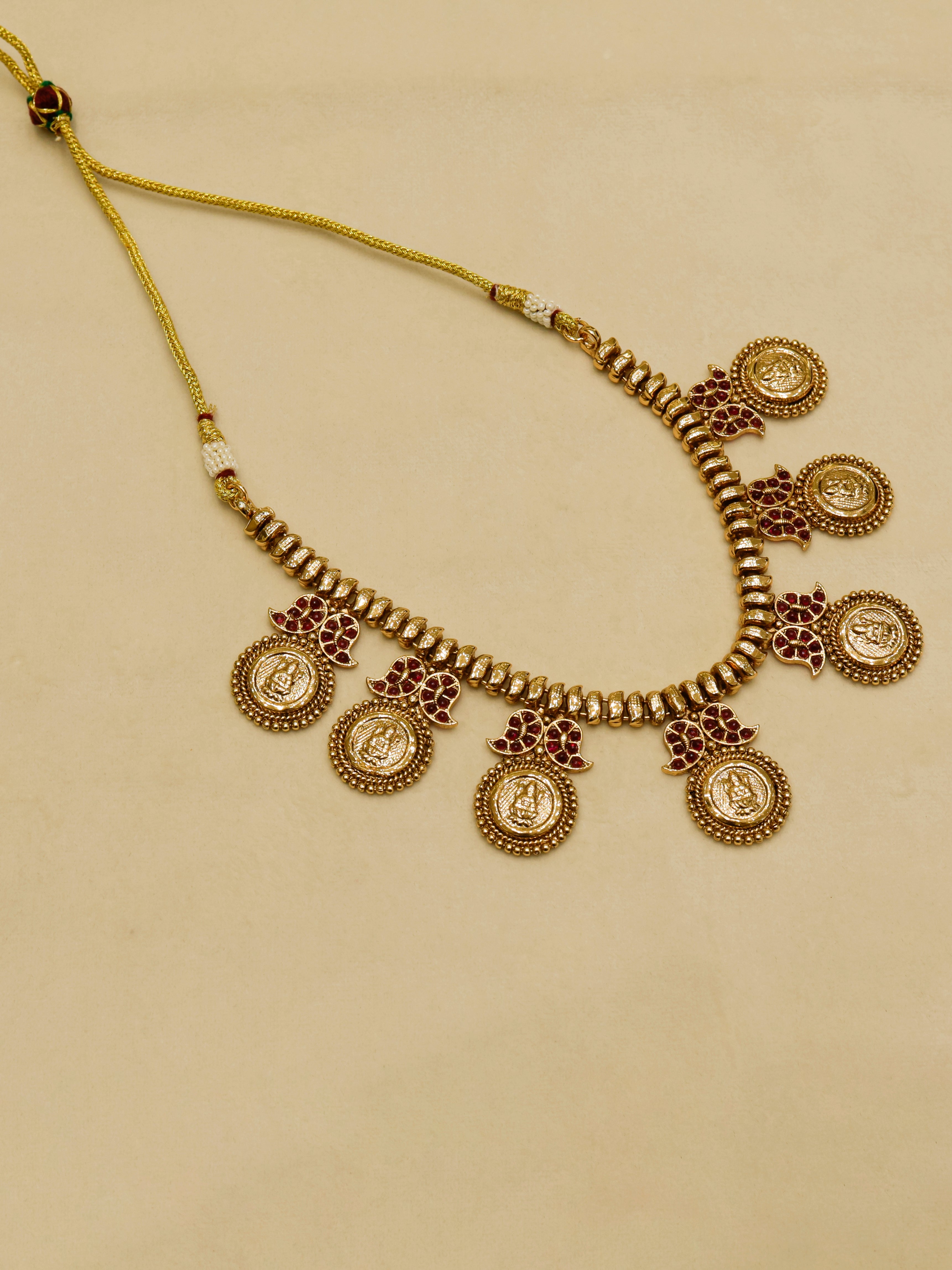 Aanura Temple Coin Choker Necklace
