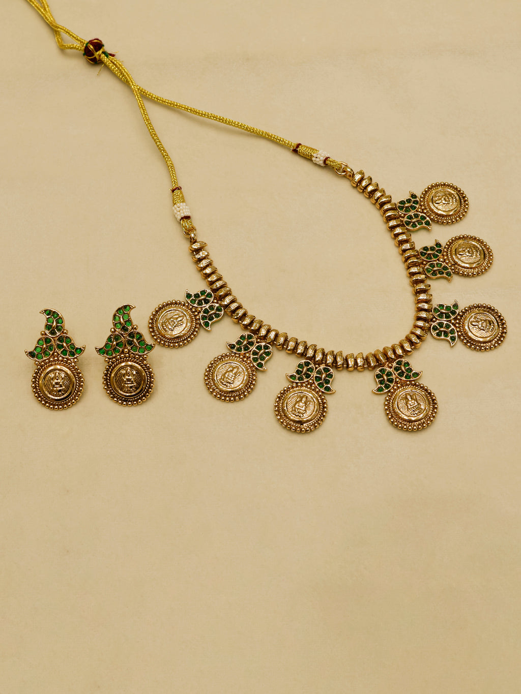 Aanura Temple Coin Choker Necklace