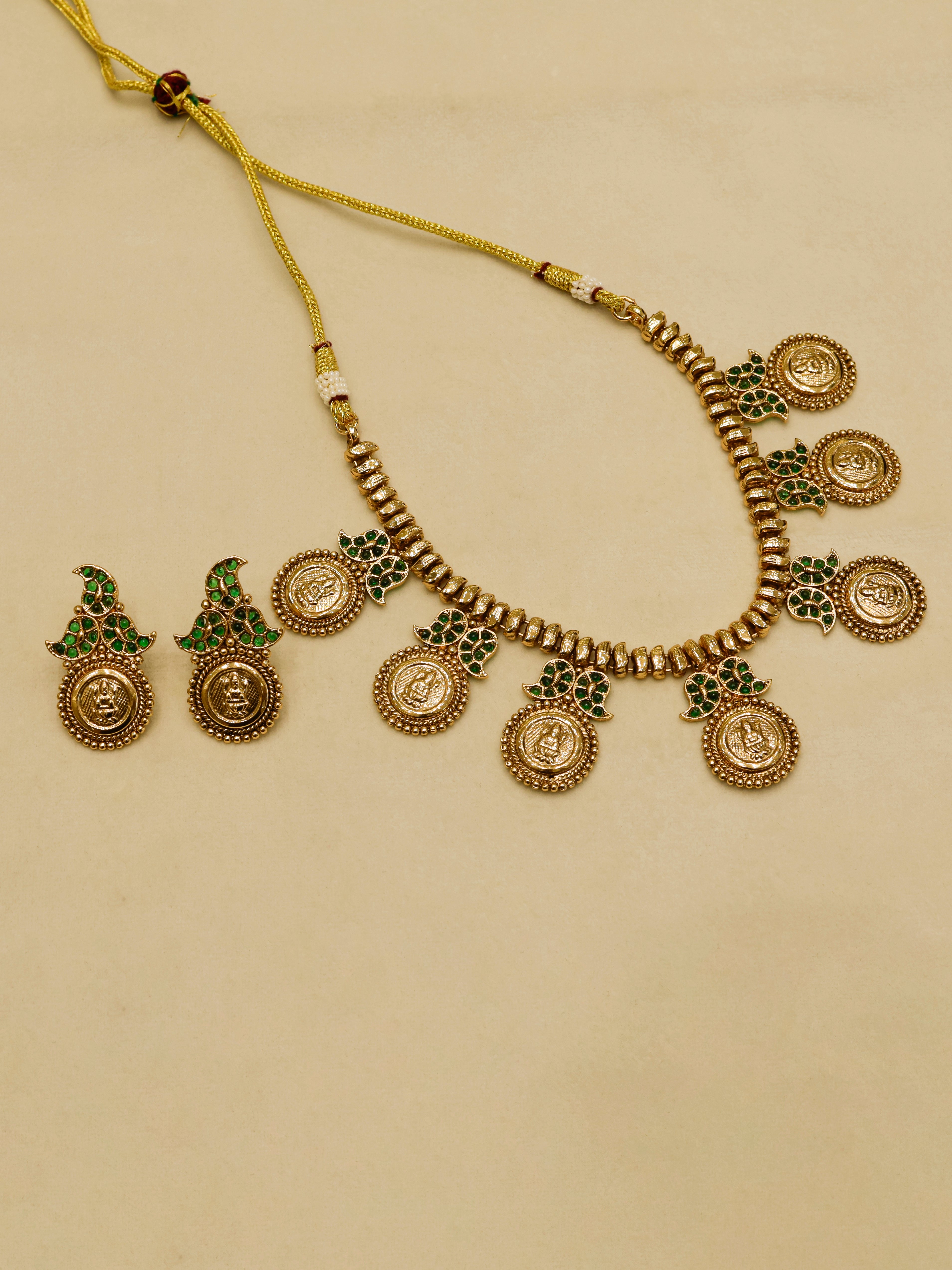 Aanura Temple Coin Choker Necklace