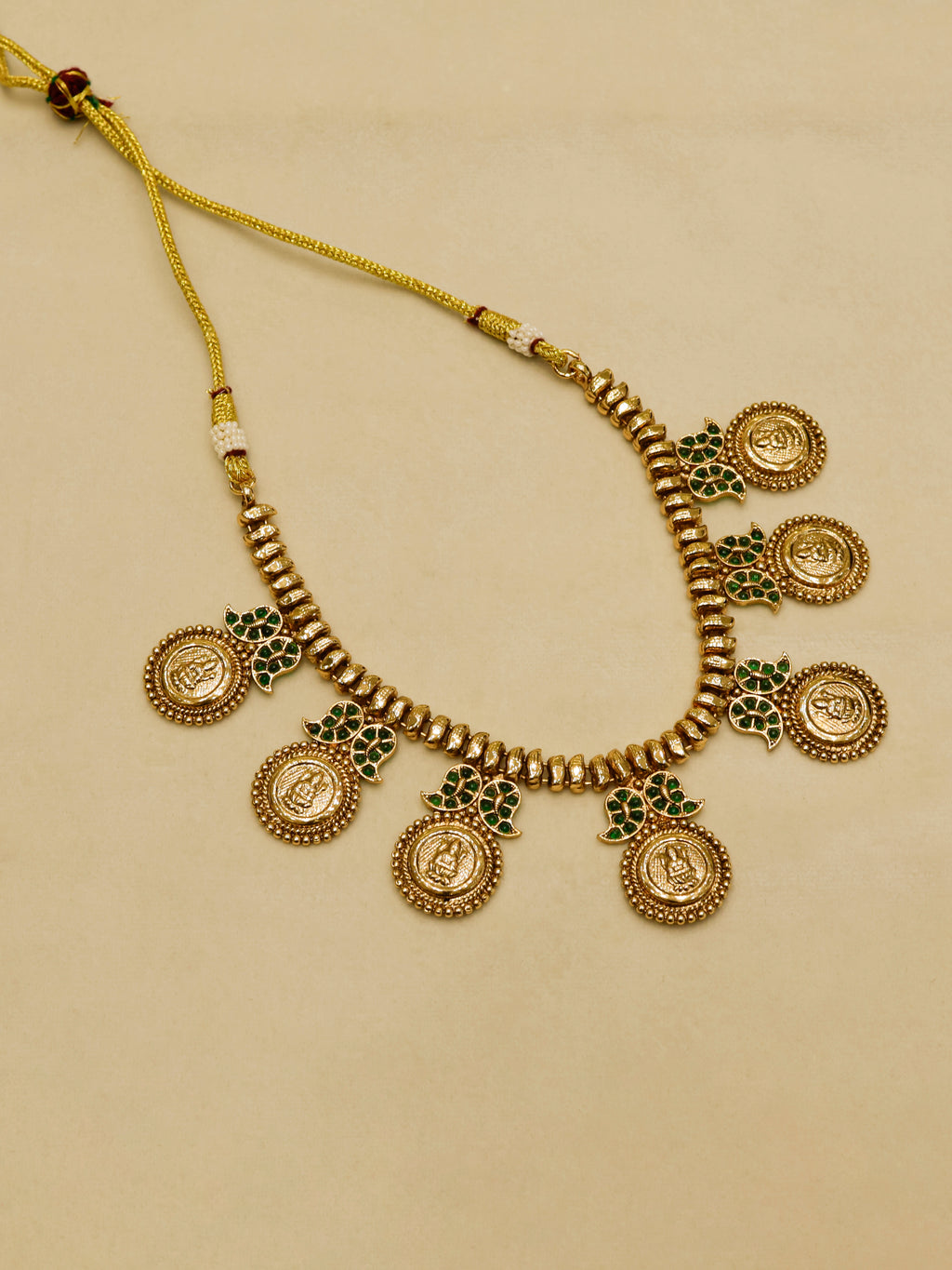 Aanura Temple Coin Choker Necklace