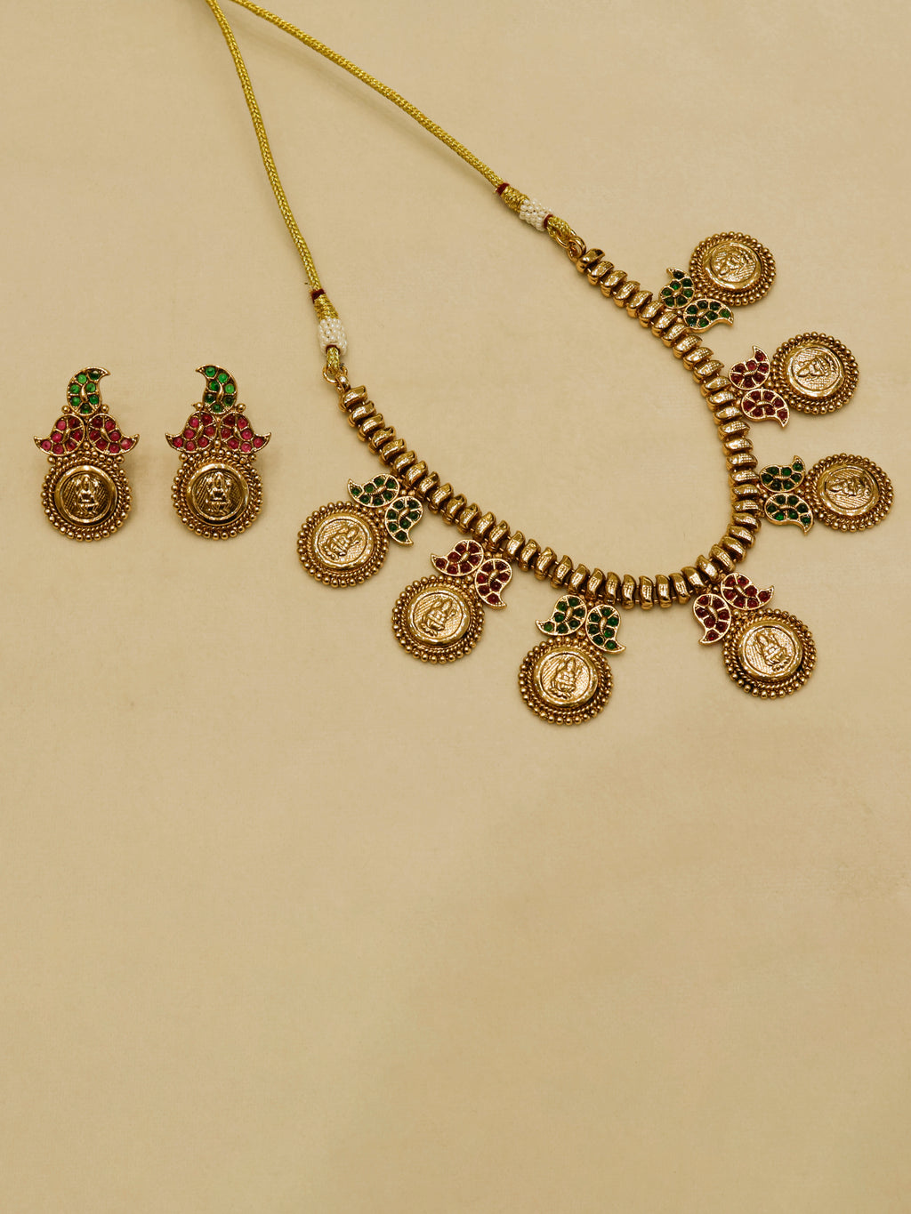 Aanura Temple Coin Choker Necklace