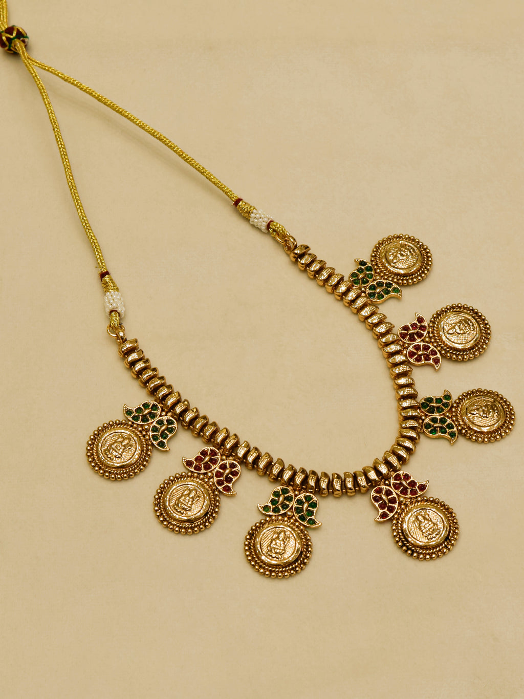 Aanura Temple Coin Choker Necklace