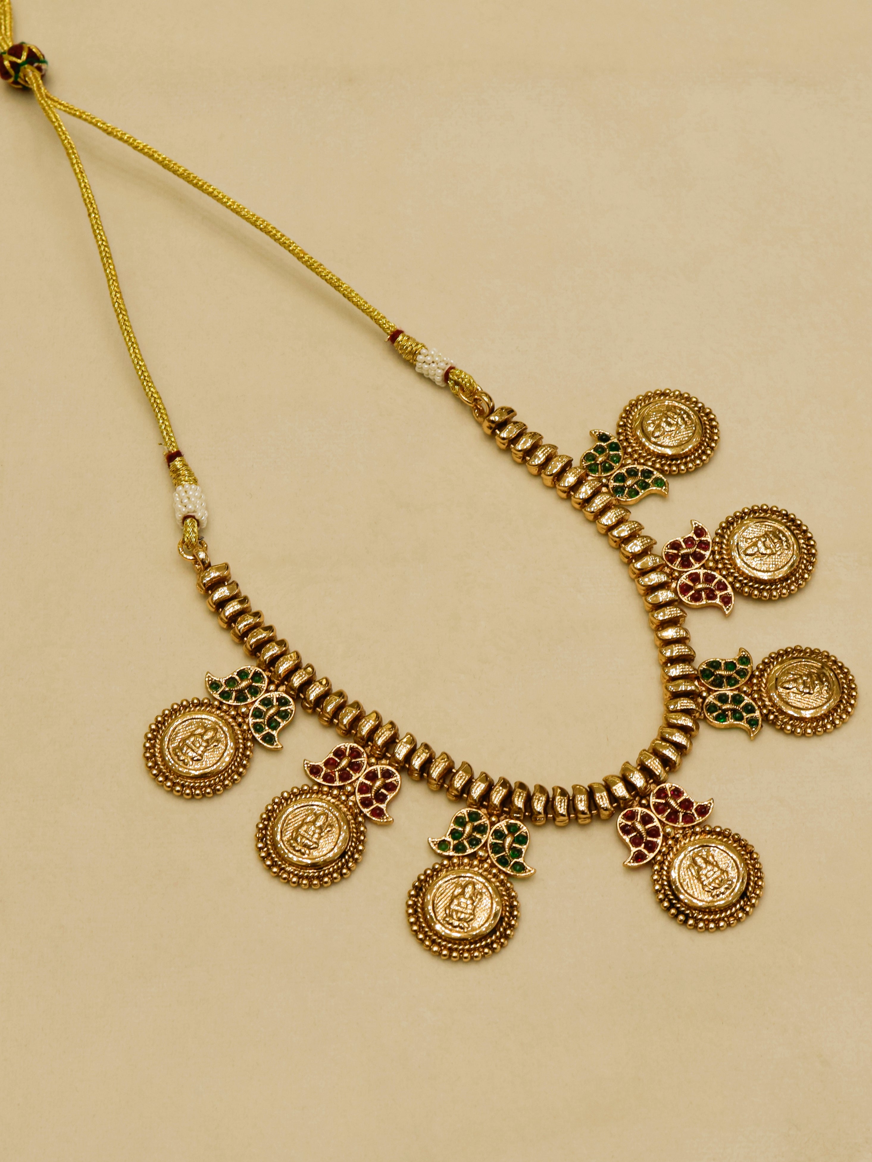 Aanura Temple Coin Choker Necklace